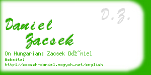 daniel zacsek business card